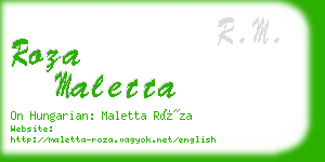 roza maletta business card